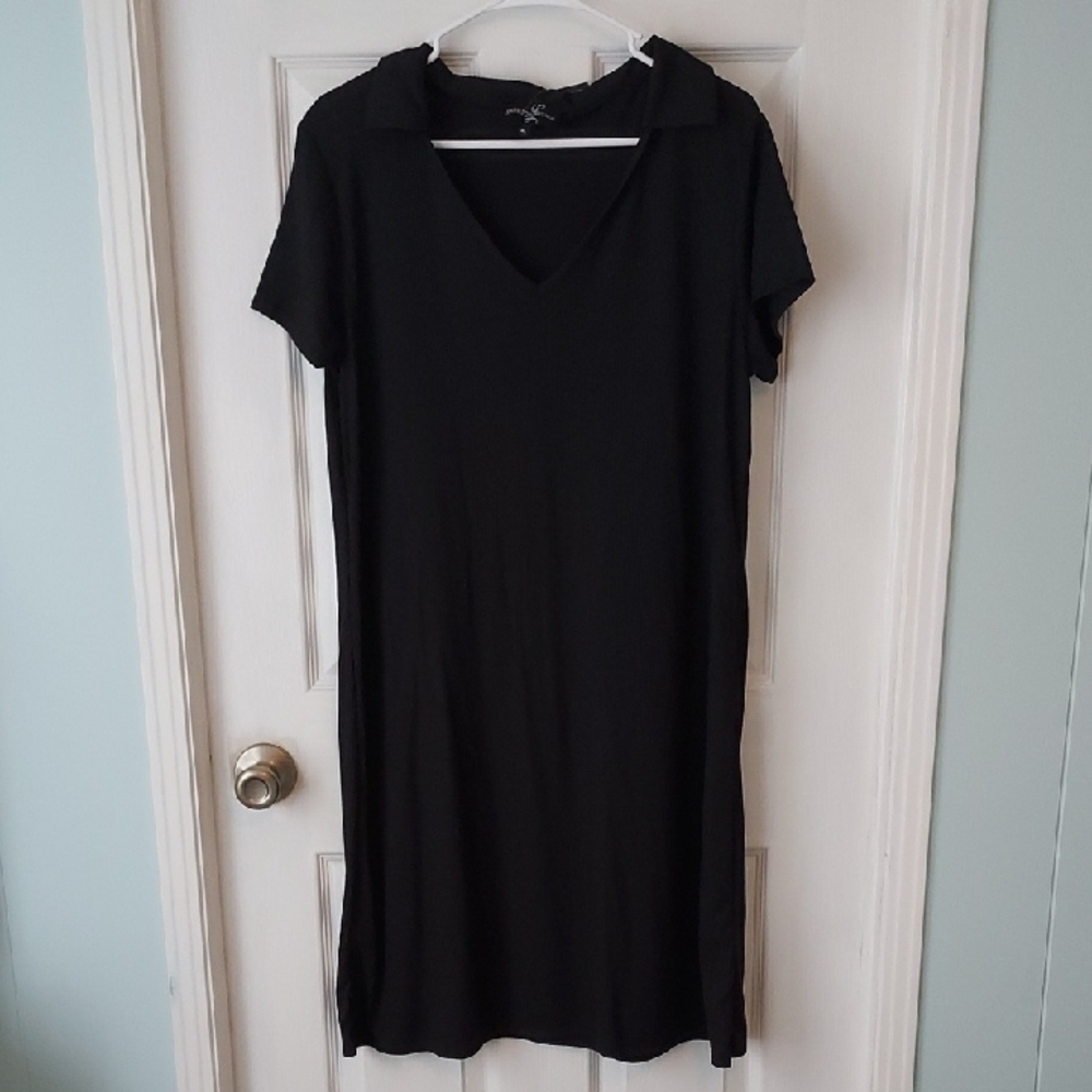 Black V-Neck Dress